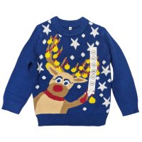 CPX05: Kids Knitted Christmas Reindeer Jumper (3-12 years)